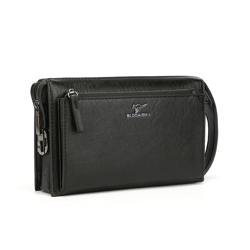 Leather Wallet Men - Nowa męska torba kopertówka z zamkiem