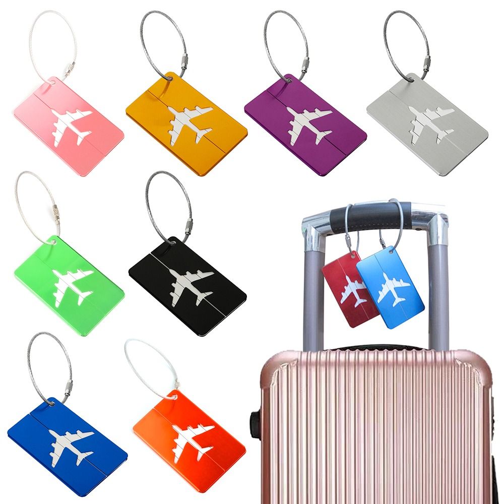 Travel Luggage Set - Aluminiowe etykiety na bagaż podróżny walizki